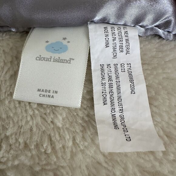 Cloud Island Gray Elephant Lovey Blanket 13" Soft Satin Baby Nursery Plush - Picture 4 of 5